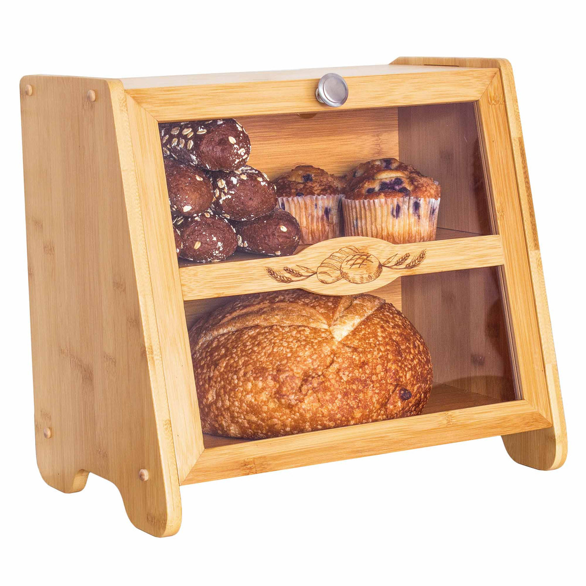 Bambus-Brotkasten im Landhausstil – 2 Etagen – Bild 1