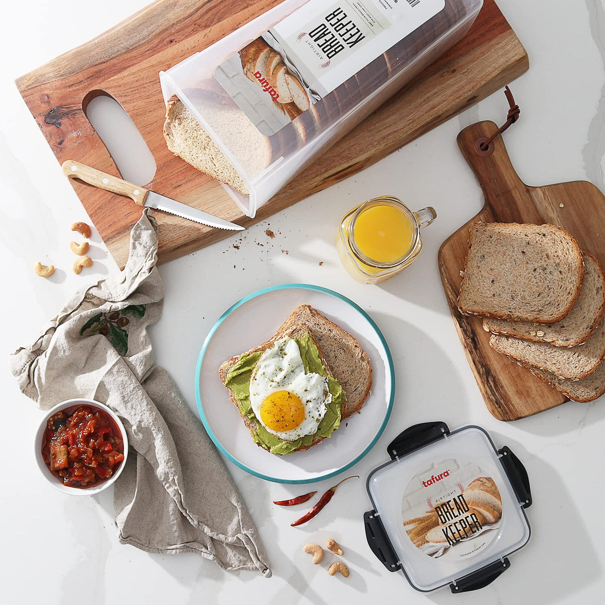 Luftdichte Aufbewahrungsbox für Brot und Toast – Bild 3